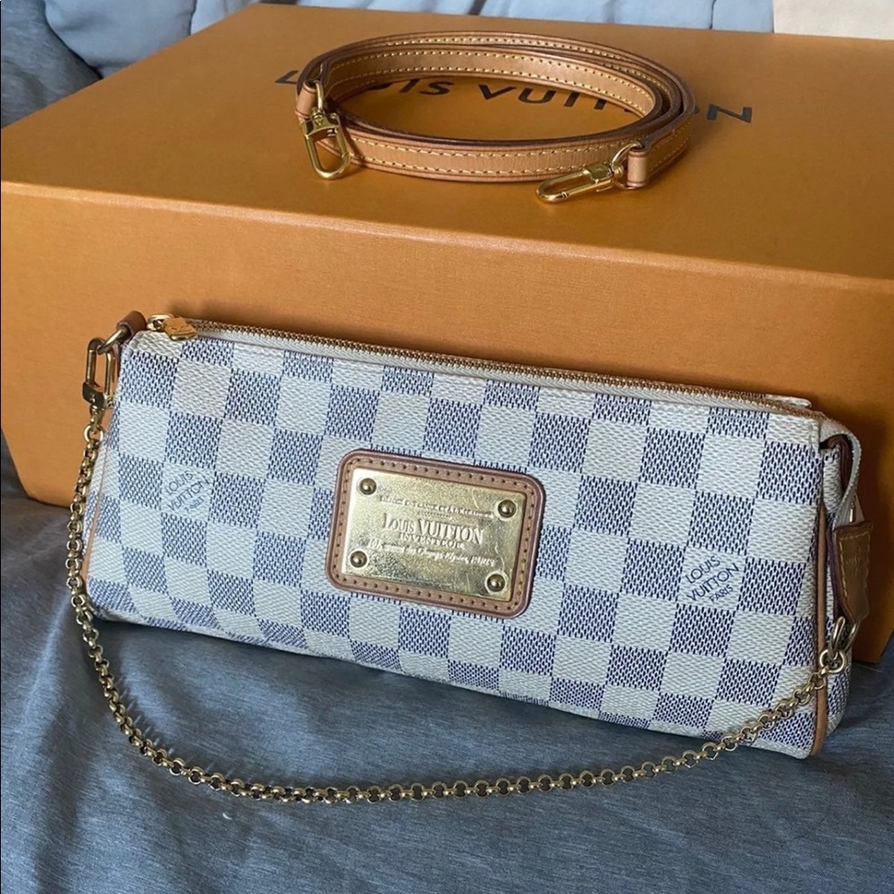 Louis Vuitton Eva Clutch in Damier Azure